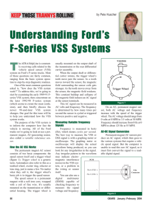 Understanding Ford`s F-Series VSS Systems Understanding