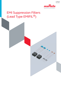 EMI Suppression Filters (Lead Type "EMIFIL")