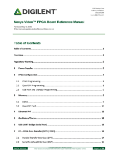 Nexys Video™ FPGA Board Reference Manual Table of Contents