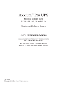 Axxium™ Pro UPS