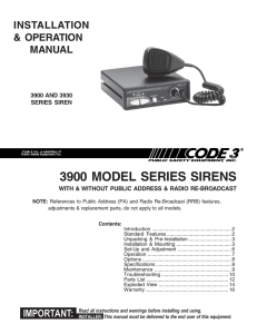 3900 model series sirens
