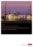 SVC Static Var Compensator An insurance for improved grid system