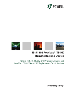 IB-51802 PowlVac ITE-HK Remote Racking Device