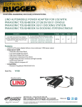 lind automobile power adapter for use with: panasonic toughbook