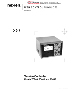 TC240, TC440, and TC640 Tension Controllers 20120
