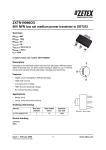 ZXTN19060CG 60V NPN low sat medium power transistor in SOT223