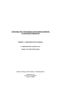 CarEcology: New Technological and Ecological Standards in Automotive Engineering