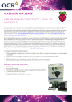 CLASSROOM CHALLENGE HARDWARE HACKING AND ROBOTICS USING THE RASPBERRY PI