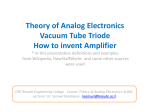 Theory of Analog Electronics Vacuum Tube Triode How to invent Amplifier