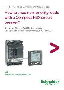 How to shed non-priority loads with a Compact NSX circuit breaker?