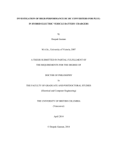 INVESTIGATION OF HIGH-PERFORMANCE DC-DC CONVERTERS FOR PLUG-