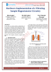 Hardware Implementation of a Vibrating Sample Magnetometer Circuitry Ekta Gupta Mr. RR Yadav