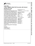 ADC10321 10-Bit, 20MSPS, 98mW A/D Converter with Internal Sample and Hold 10-Bit,