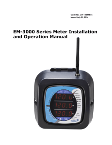 EM-3000 Series Meter Installation and Operation Manual Code No. LIT-12011874