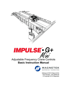 Adjustable Frequency Crane Controls Basic Instruction Manual Software #14513 March 2014
