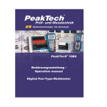 PeakTech 1080 Bedienungsanleitung /