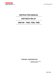 INSTRUCTION MANUAL DISTANCE RELAY GRZ100