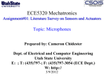 ECE5320 Mechatronics Topic: Microphones