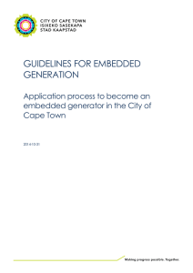 GUIDELINES FOR EMBEDDED GENERATION  Application process to become an
