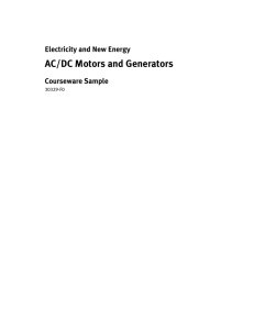 AC/DC Motors and Generators – Course Sample - Lab-Volt