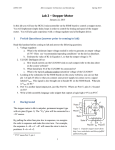 Lab 2 – Stepper Motor