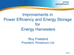 Improvements in Power Efficiency and Energy Storage for Energy