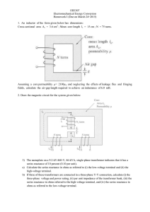 EEE307 Electromechanical Energy Conversion Homework I (Due