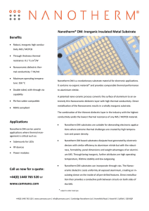 NanothermÂ® DM: Inorganic Insulated Metal Substrate Benefits Call