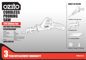 CORDLESS PRUNING SAW