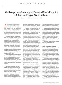 Carbohydrate Counting - Clinical Diabetes