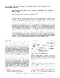 The Uptake of Methyl Vinyl Ketone