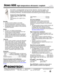 SONO 600 high temperature ultrasonic couplant