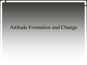 Attitude Formation and Change