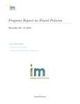 Progress Report on Fiscal Policies