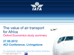 The Value of Air Transport for Africa: Oxford Economics