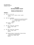 ECO 209Y MACROECONOMIC THEORY Solution to Problem Set 1-2