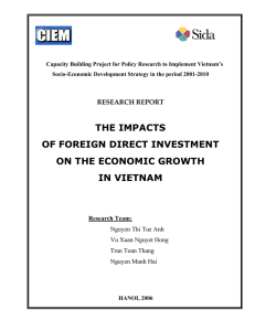 the impacts of foreign direct investment on the economic growth in