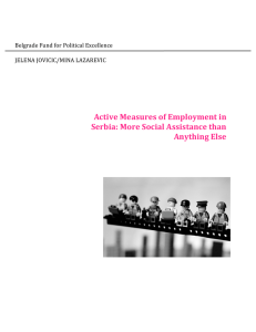 Active Measures of Employment in Serbia: More Social Assistance