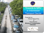 Towards to MRV in Indonesian Transport Sector