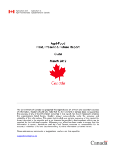 Agri-Food Past Present and Future Report