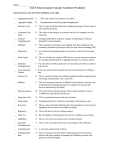 Unit 3: Macroeconomic Concepts Vocabulary Worksheet