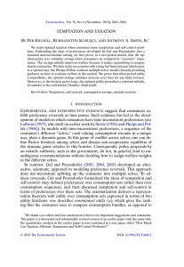 Temptation and Taxation - Department of Economics