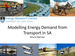 Modelling Energy in Transport in SA Bruno Merven