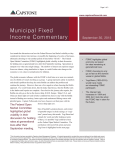 Municipal Fixed Income Commentary