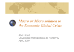 Macro O Micro Solution To The Economic Global Revisado Abr09