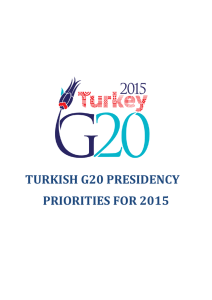 TURKISH G20 PRESIDENCY PRIORITIES FOR 2015