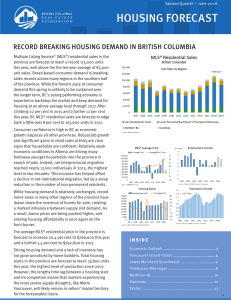 BCREA 2016 Second Quarter Housing Forecast