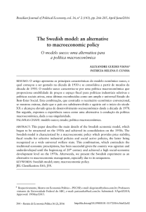 The Swedish model: an alternative to macroeconomic policy