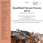 Qualified Person Forum 2013 - GMP