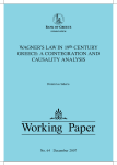 Working  Paper WAGNER’S LAW IN 19 CENTURY GREECE: A COINTEGRATION AND